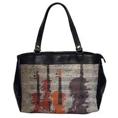 Music Notes Score Song Melody Classic Classical Vintage Violin Viola Cello Bass Oversize Office Handbag