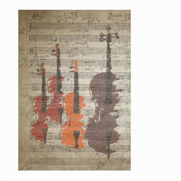 Music Notes Score Song Melody Classic Classical Vintage Violin Viola Cello Bass Large Garden Flag (Two Sides)