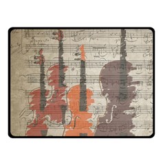 Music Notes Score Song Melody Classic Classical Vintage Violin Viola Cello Bass Two Sides Fleece Blanket (small)