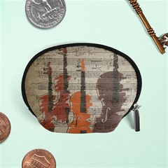 Music Notes Score Song Melody Classic Classical Vintage Violin Viola Cello Bass Accessory Pouch (small) by Maspions