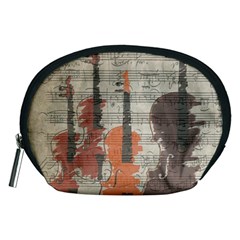 Music Notes Score Song Melody Classic Classical Vintage Violin Viola Cello Bass Accessory Pouch (medium) by Maspions