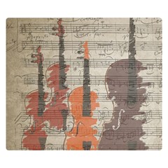 Music Notes Score Song Melody Classic Classical Vintage Violin Viola Cello Bass Two Sides Premium Plush Fleece Blanket (kids Size)