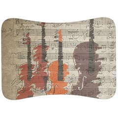 Music Notes Score Song Melody Classic Classical Vintage Violin Viola Cello Bass Velour Seat Head Rest Cushion by Maspions