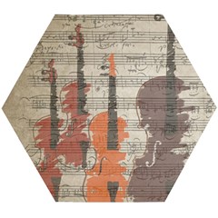 Music Notes Score Song Melody Classic Classical Vintage Violin Viola Cello Bass Wooden Puzzle Hexagon by Maspions