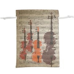 Music Notes Score Song Melody Classic Classical Vintage Violin Viola Cello Bass Lightweight Drawstring Pouch (xl) by Maspions