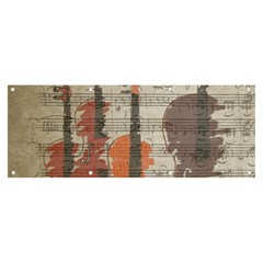 Music Notes Score Song Melody Classic Classical Vintage Violin Viola Cello Bass Banner And Sign 8  X 3  by Maspions