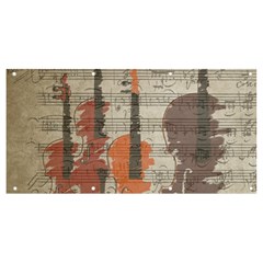 Music Notes Score Song Melody Classic Classical Vintage Violin Viola Cello Bass Banner And Sign 8  X 4  by Maspions