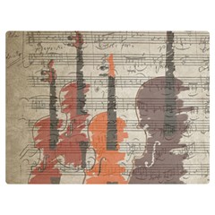 Music Notes Score Song Melody Classic Classical Vintage Violin Viola Cello Bass Two Sides Premium Plush Fleece Blanket (baby Size)