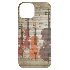 Music Notes Score Song Melody Classic Classical Vintage Violin Viola Cello Bass Iphone 14 Black Uv Print Case by Maspions