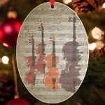 Music Notes Score Song Melody Classic Classical Vintage Violin Viola Cello Bass UV Print Acrylic Ornament Oval Front