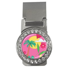 Ocean Watermelon Vibes Summer Surfing Sea Fruits Organic Fresh Beach Nature Money Clips (cz)  by Maspions