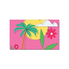 Ocean Watermelon Vibes Summer Surfing Sea Fruits Organic Fresh Beach Nature Sticker (rectangular)