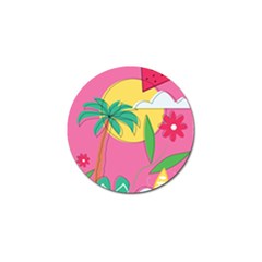 Ocean Watermelon Vibes Summer Surfing Sea Fruits Organic Fresh Beach Nature Golf Ball Marker by Maspions