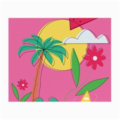 Ocean Watermelon Vibes Summer Surfing Sea Fruits Organic Fresh Beach Nature Small Glasses Cloth