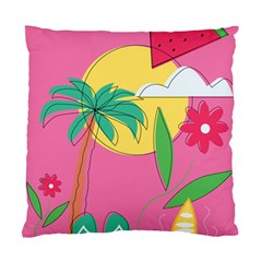 Ocean Watermelon Vibes Summer Surfing Sea Fruits Organic Fresh Beach Nature Standard Cushion Case (two Sides) by Maspions