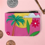 Ocean Watermelon Vibes Summer Surfing Sea Fruits Organic Fresh Beach Nature Mini Coin Purse Back