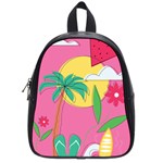 Ocean Watermelon Vibes Summer Surfing Sea Fruits Organic Fresh Beach Nature School Bag (Small) Front