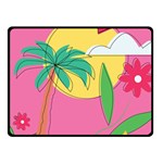 Ocean Watermelon Vibes Summer Surfing Sea Fruits Organic Fresh Beach Nature Fleece Blanket (Small) 50 x40  Blanket Front