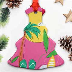 Ocean Watermelon Vibes Summer Surfing Sea Fruits Organic Fresh Beach Nature Ornament (christmas Tree) 