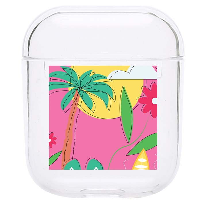 Ocean Watermelon Vibes Summer Surfing Sea Fruits Organic Fresh Beach Nature Hard PC AirPods 1/2 Case