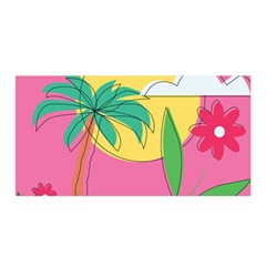 Ocean Watermelon Vibes Summer Surfing Sea Fruits Organic Fresh Beach Nature Satin Wrap 35  X 70 