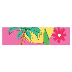 Ocean Watermelon Vibes Summer Surfing Sea Fruits Organic Fresh Beach Nature Oblong Satin Scarf (16  X 60 ) by Maspions