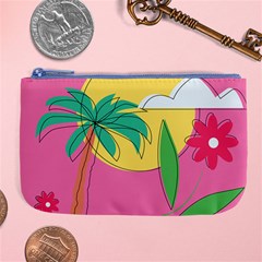 Ocean Watermelon Vibes Summer Surfing Sea Fruits Organic Fresh Beach Nature Large Coin Purse