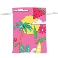 Ocean Watermelon Vibes Summer Surfing Sea Fruits Organic Fresh Beach Nature Lightweight Drawstring Pouch (xl)