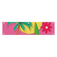 Ocean Watermelon Vibes Summer Surfing Sea Fruits Organic Fresh Beach Nature Banner And Sign 4  X 1  by Maspions