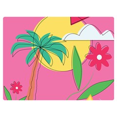 Ocean Watermelon Vibes Summer Surfing Sea Fruits Organic Fresh Beach Nature Premium Plush Fleece Blanket (extra Small)