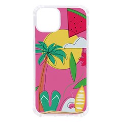 Ocean Watermelon Vibes Summer Surfing Sea Fruits Organic Fresh Beach Nature Iphone 13 Tpu Uv Print Case by Maspions