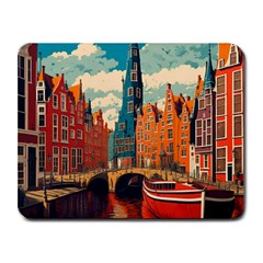 London England Bridge Europe Buildings Architecture Vintage Retro Town City Small Mousepad by Maspions