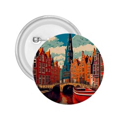 London England Bridge Europe Buildings Architecture Vintage Retro Town City 2 25  Buttons