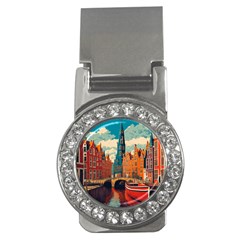 London England Bridge Europe Buildings Architecture Vintage Retro Town City Money Clips (cz)  by Maspions