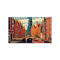 London England Bridge Europe Buildings Architecture Vintage Retro Town City Sticker Rectangular (100 Pack) by Maspions