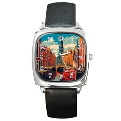 London England Bridge Europe Buildings Architecture Vintage Retro Town City Square Metal Watch