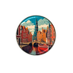 London England Bridge Europe Buildings Architecture Vintage Retro Town City Hat Clip Ball Marker (10 Pack) by Maspions