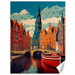 London England Bridge Europe Buildings Architecture Vintage Retro Town City Canvas 36  X 48 