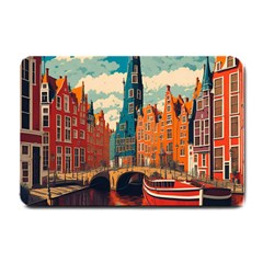 London England Bridge Europe Buildings Architecture Vintage Retro Town City Small Doormat