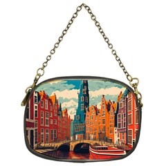 London England Bridge Europe Buildings Architecture Vintage Retro Town City Chain Purse (one Side) by Maspions