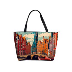 London England Bridge Europe Buildings Architecture Vintage Retro Town City Classic Shoulder Handbag