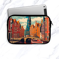 London England Bridge Europe Buildings Architecture Vintage Retro Town City Apple Ipad Mini Zipper Cases by Maspions