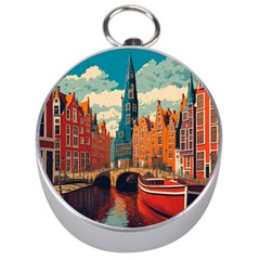 London England Bridge Europe Buildings Architecture Vintage Retro Town City Silver Compasses