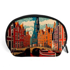 London England Bridge Europe Buildings Architecture Vintage Retro Town City Accessory Pouch (large)