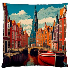 London England Bridge Europe Buildings Architecture Vintage Retro Town City Standard Premium Plush Fleece Cushion Case (two Sides)