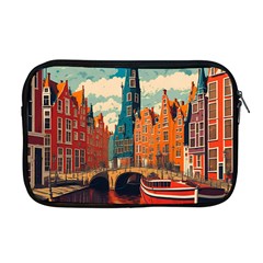 London England Bridge Europe Buildings Architecture Vintage Retro Town City Apple Macbook Pro 17  Zipper Case