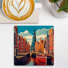 London England Bridge Europe Buildings Architecture Vintage Retro Town City Uv Print Square Tile Coaster 