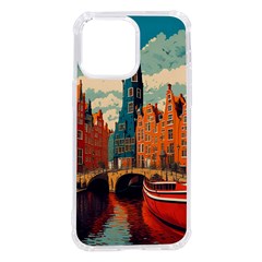 London England Bridge Europe Buildings Architecture Vintage Retro Town City Iphone 14 Pro Max Tpu Uv Print Case by Maspions