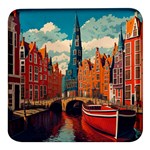 London England Bridge Europe Buildings Architecture Vintage Retro Town City Square Glass Fridge Magnet (4 pack) Front