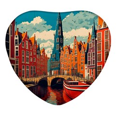 London England Bridge Europe Buildings Architecture Vintage Retro Town City Heart Glass Fridge Magnet (4 Pack) by Maspions